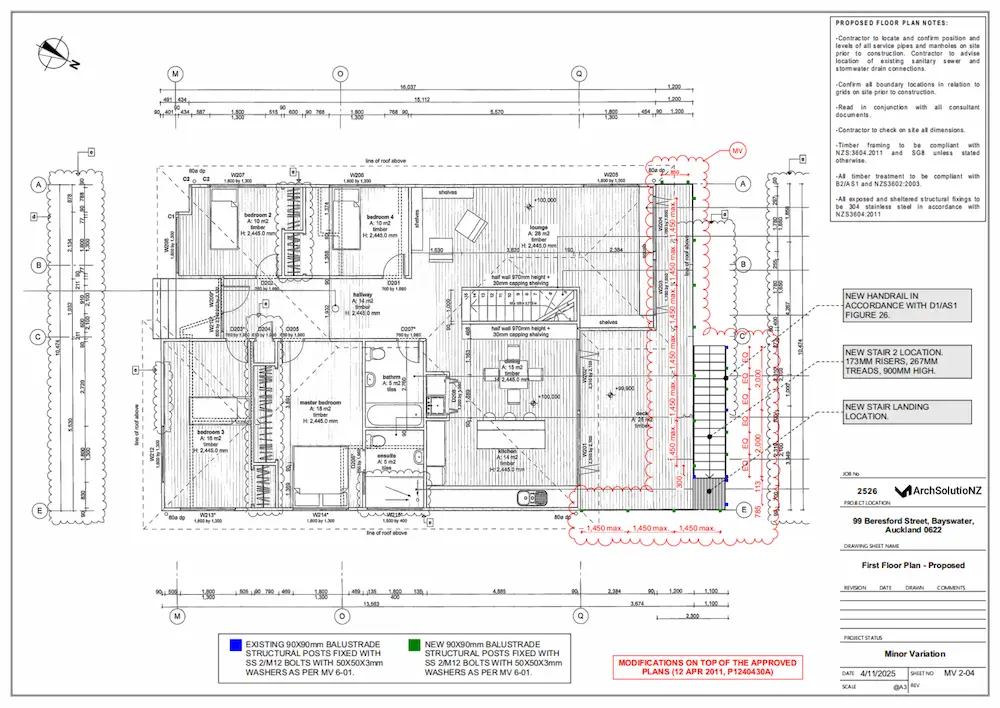 Approved building consent – Bayswater, Auckland