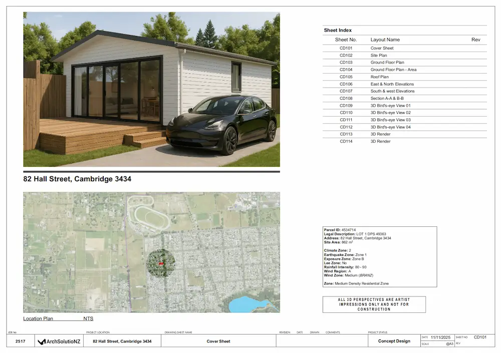 Approved building consent – Cambridge, Waikato