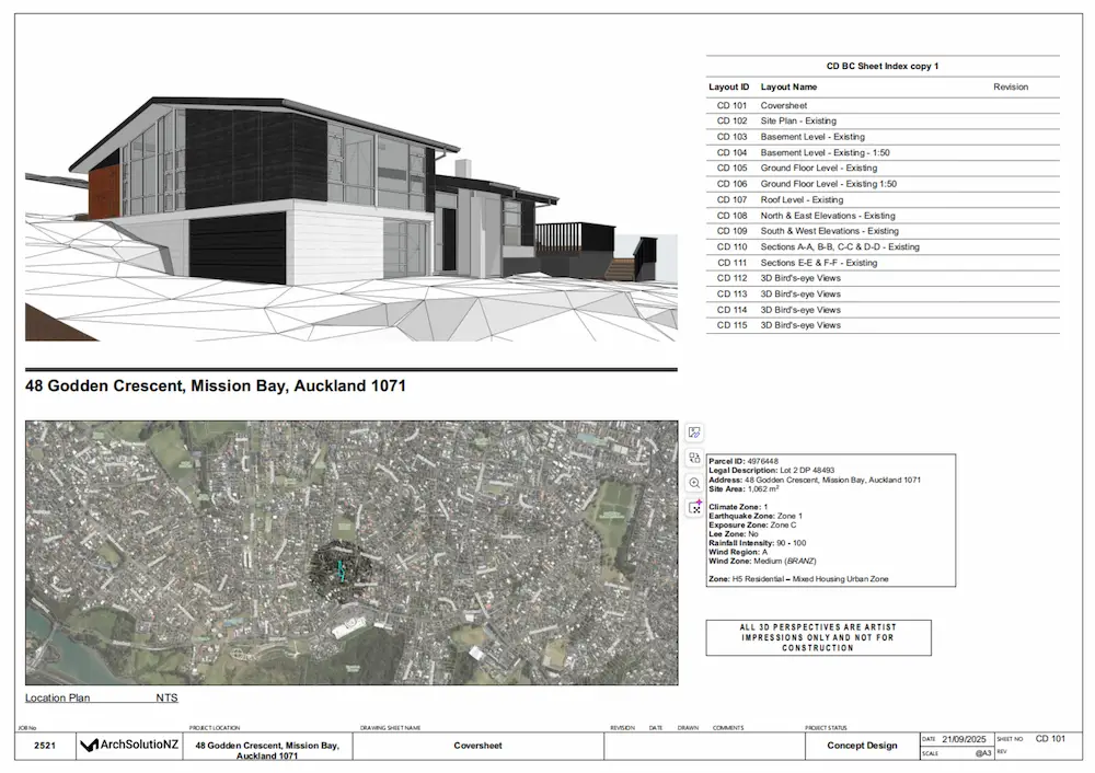 Approved building consent – Mission Bay, Auckland